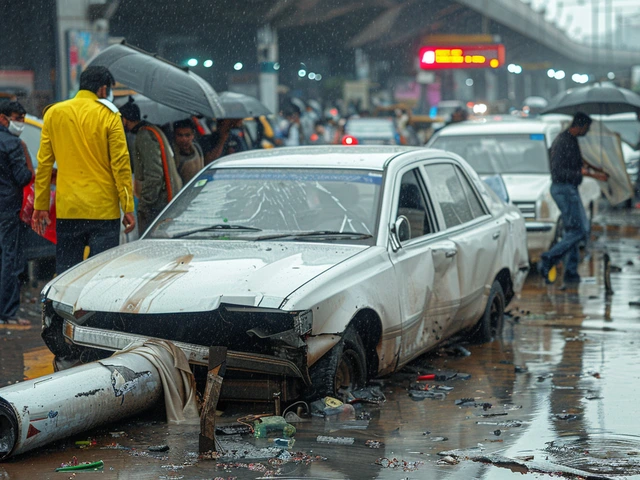 दिल्ली हवाई अड्डे की छत गिरी: भारी बारिश से कई लोग घायल, कई गाड़ियाँ क्षतिग्रस्त